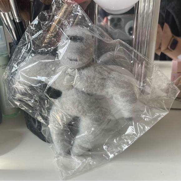 Holiday Rudolph Abominable Snowman Felt Christmas Tree Topper Holding